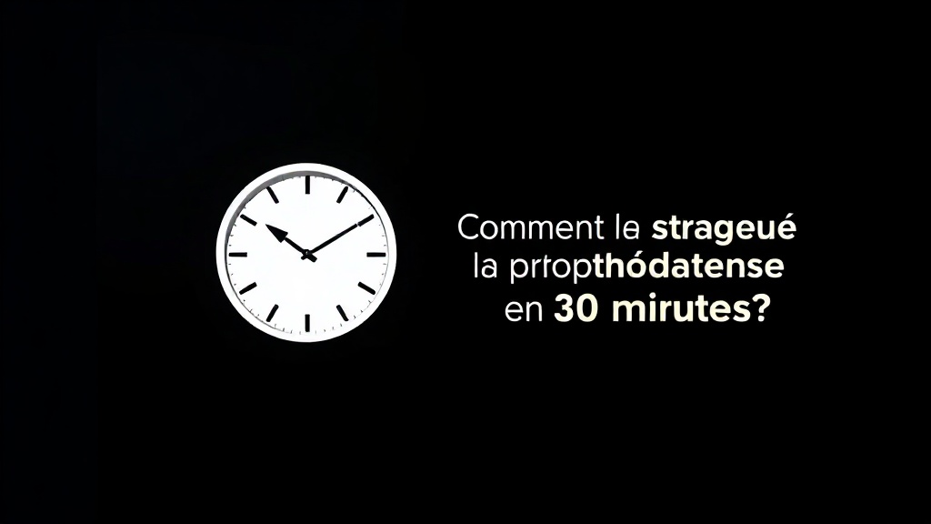Illustration : Comment évaluer la stratégie proposée en 30 minutes