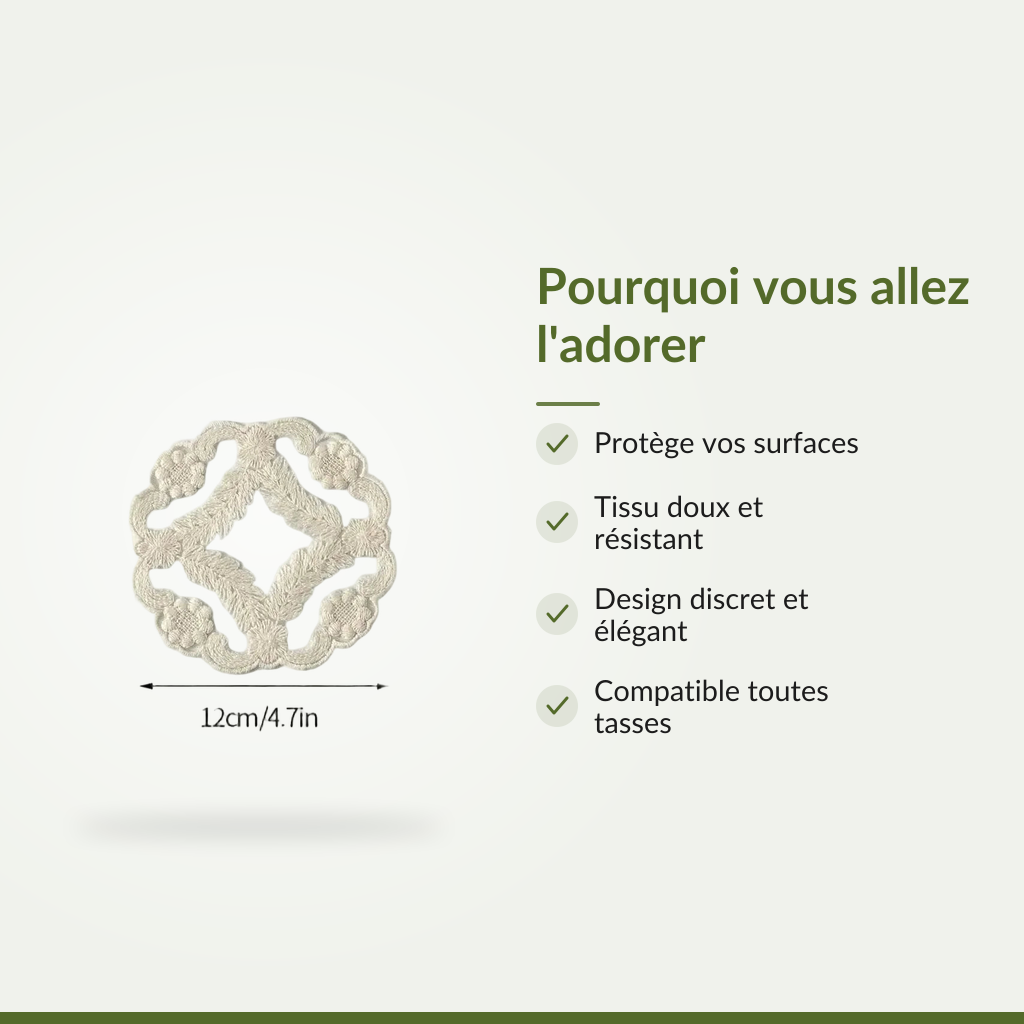 Ta table mérite une sous-tasse en tissu