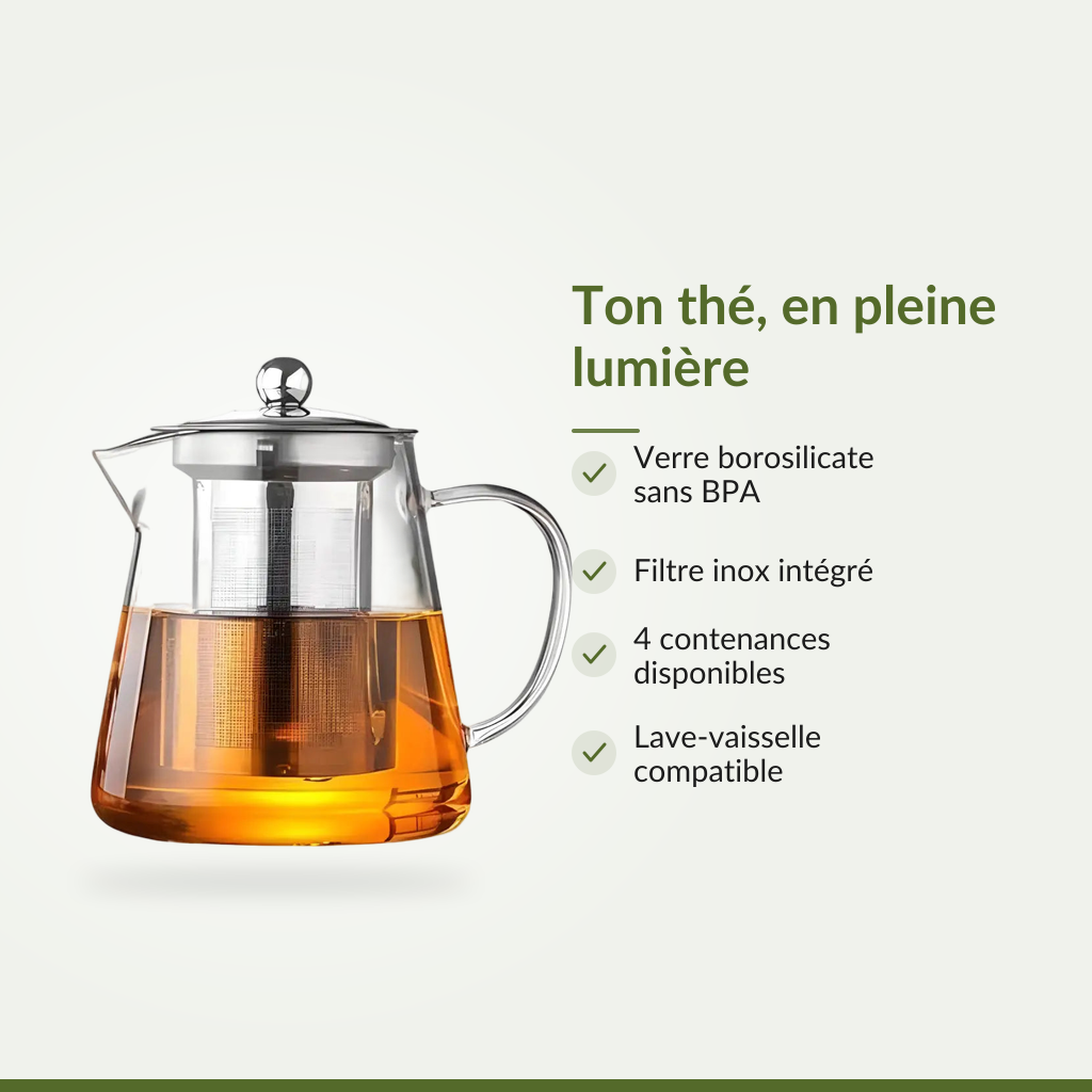 Regarde ton thé s'épanouir dans le verre