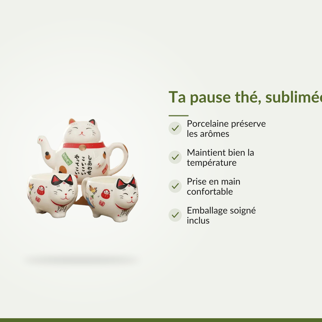 Un chat porte-bonheur dans ta tasse