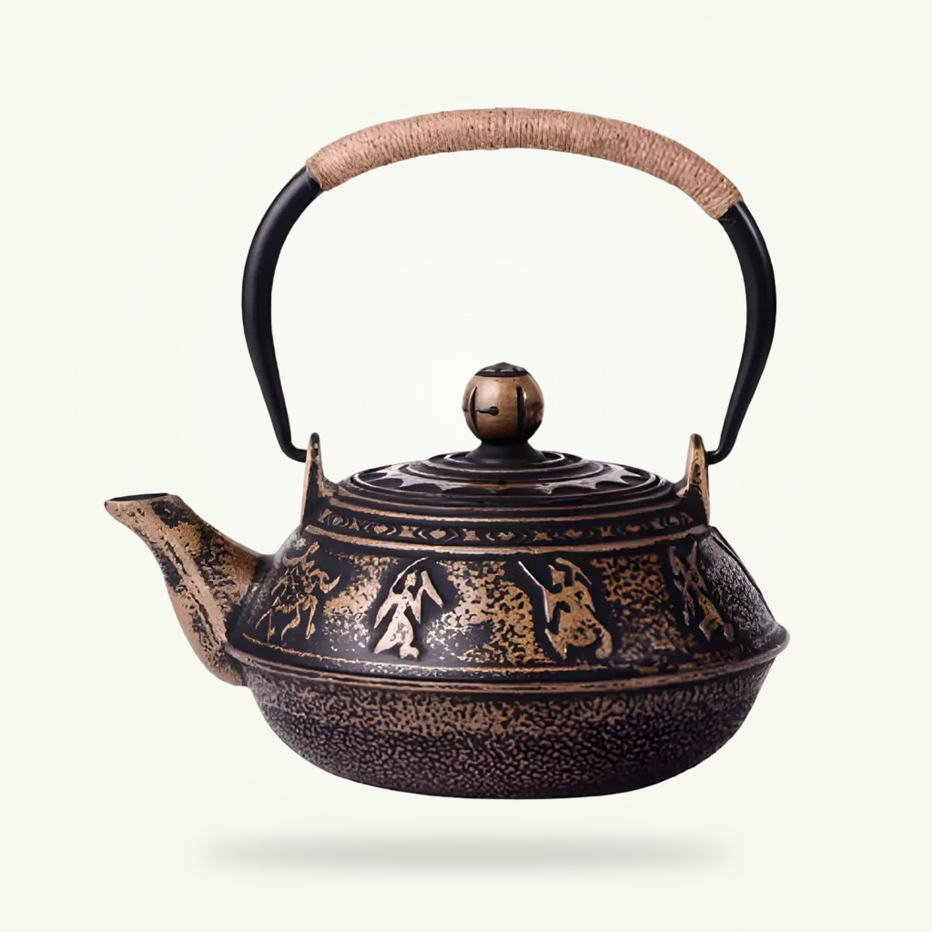 Fonte émaillée, motif guerrier : du solide et du beau