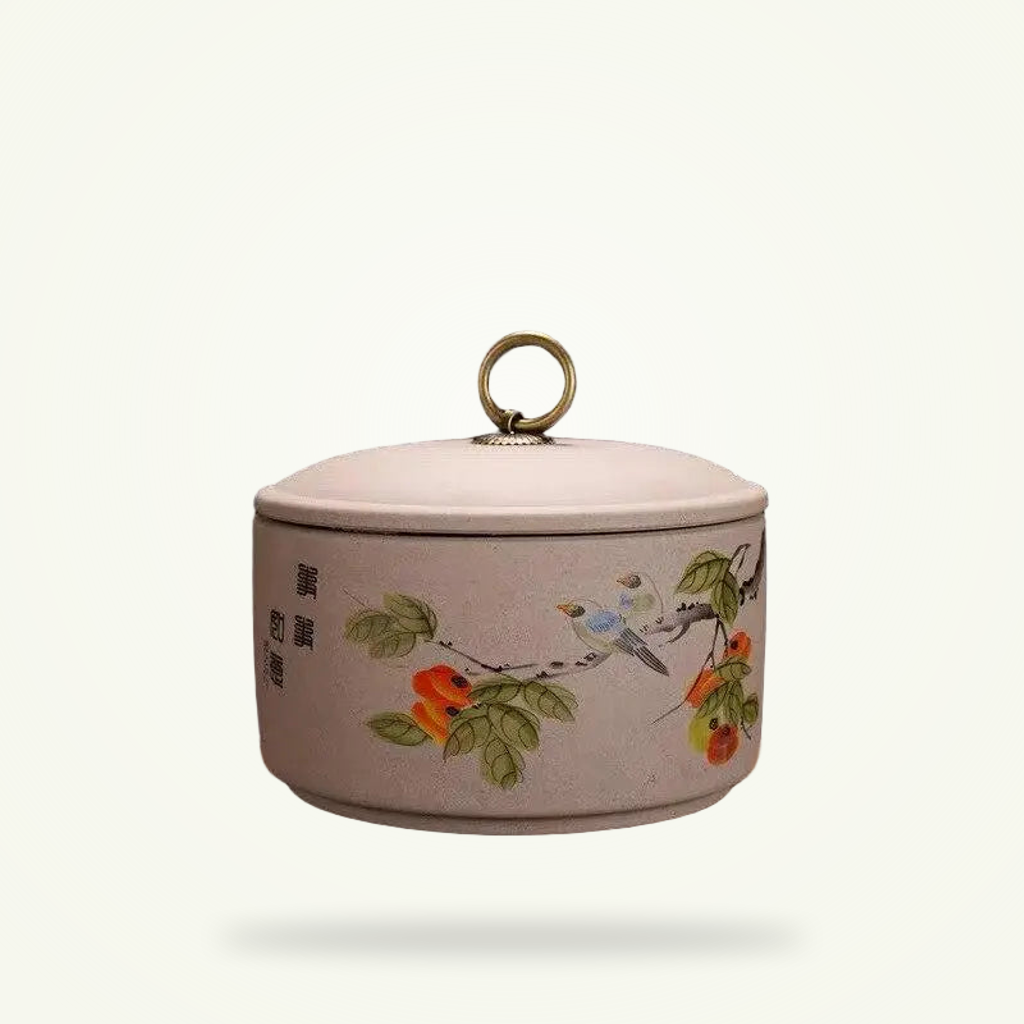 Grande boîte à thé céramique, 5 motifs uniques