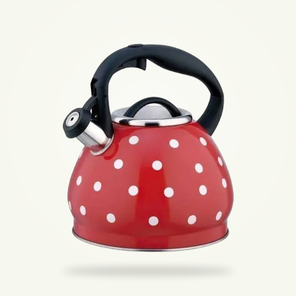 Sturdy Stainless Steel, Retro Red Charm