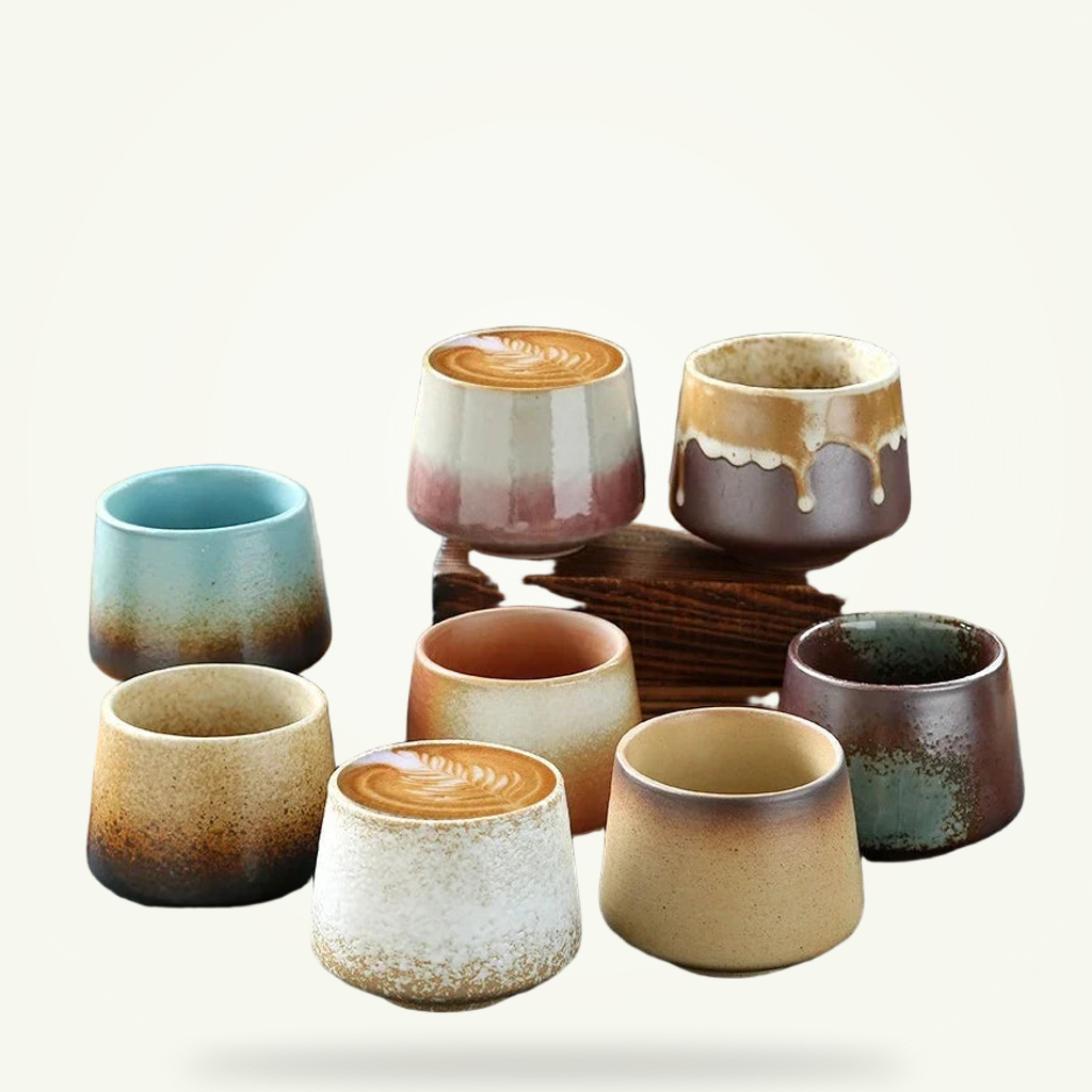 Artisan raku ceramic with crackled glaze