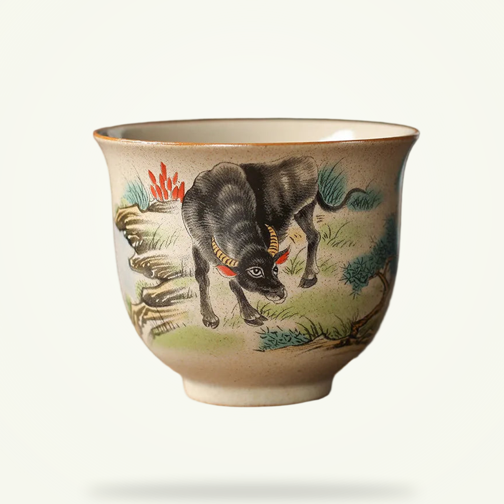 Aged ceramic, hand-painted zodiac