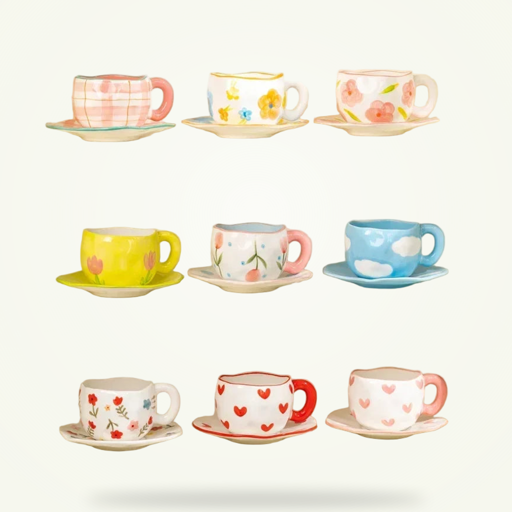 Pinched, painted, fired: a real ceramic mug