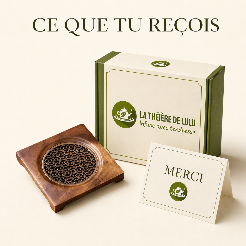 Un support bois prêt à accueillir ta théière