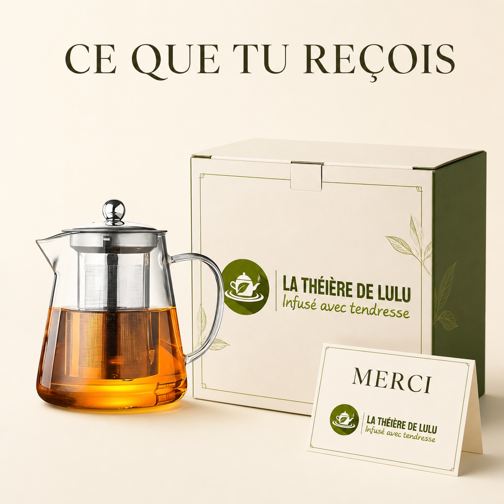 Ta théière en verre, livrée sans frais