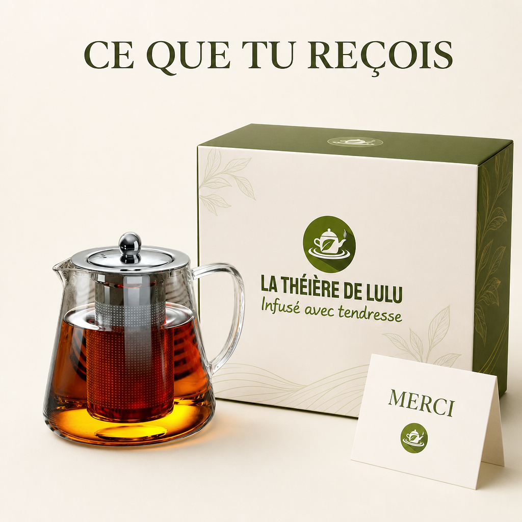 La théière infuseur inox, prête à infuser