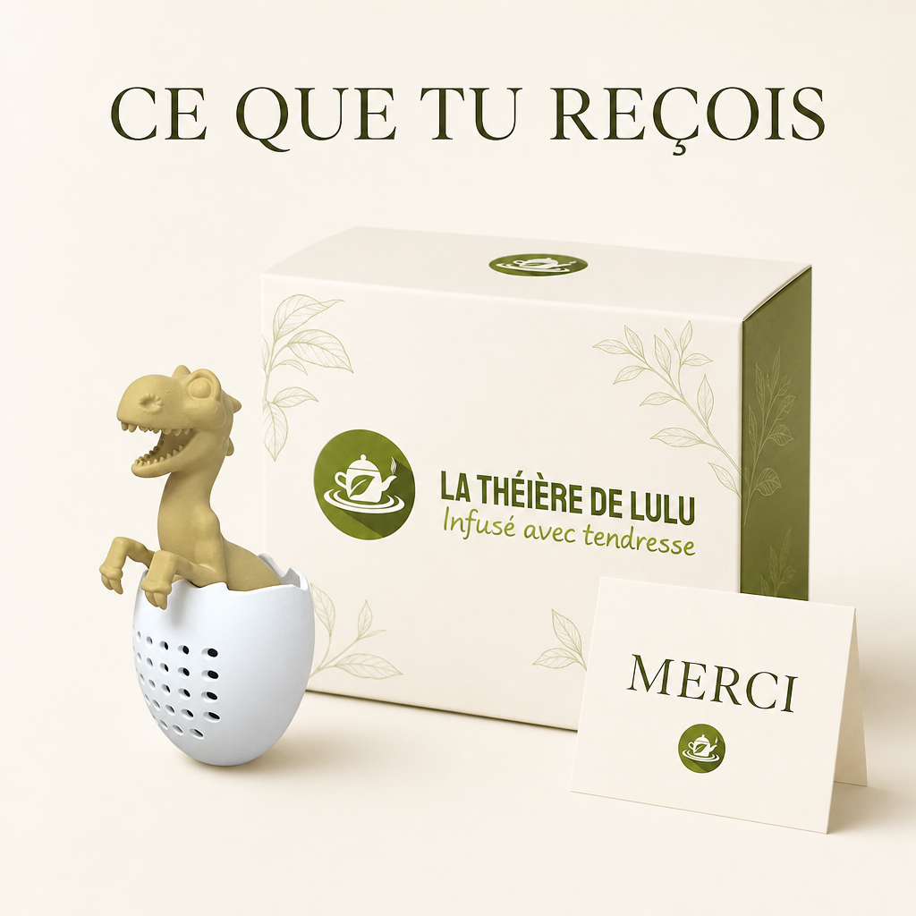 Un T-Rex infuseur prêt à plonger
