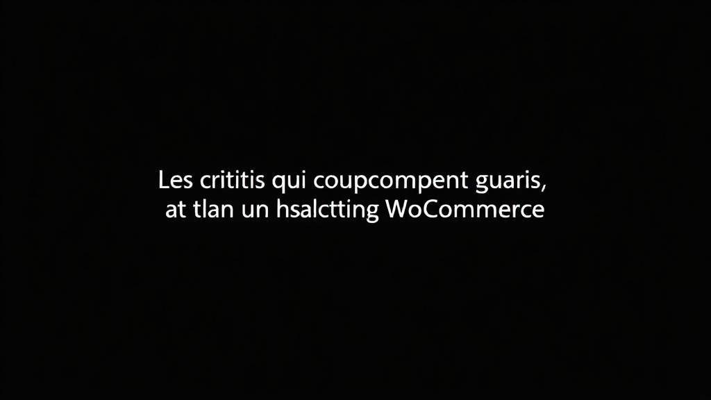 Illustration : Les critères qui comptent vraiment dans un hébergement WooCommerce