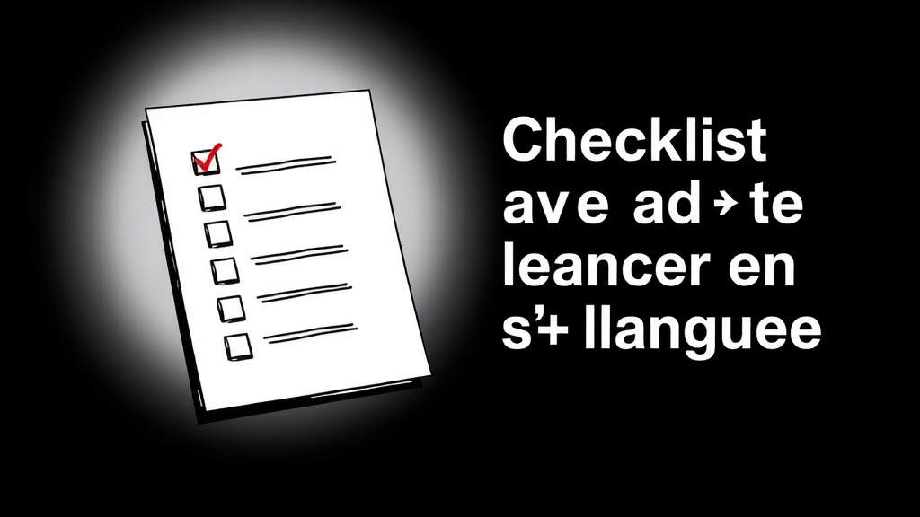 Illustration : Checklist avant de lancer en 3+ langues